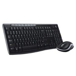 Logitech MK270 zestaw klawiatura bezprzewodowa CZ/SK, czarna z bezprzewodową myszą laserową, AAA, multimedialny, 2.4 [GHz]