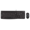 Logitech MK120 zestaw klawiatura przewodowa (USB) US, czarna z przewodową myszą optyczną, klasyczna