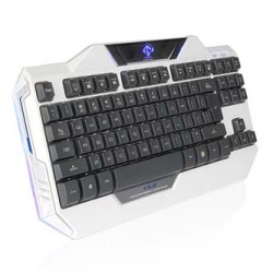 E-blue Auroza zestaw klawiatura przewodowa (USB) US, biała z optyczną mysz do gier, do gry