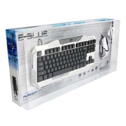 E-blue Auroza zestaw klawiatura przewodowa (USB) US, biała z optyczną mysz do gier, do gry