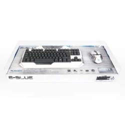 E-blue Auroza zestaw klawiatura przewodowa (USB) US, biała z optyczną mysz do gier, do gry