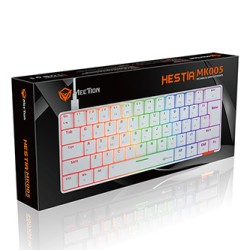 Meetion HESTIA klawiatura przewodowa (USB) US, biała mechaniczna