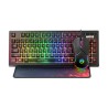 Marvo CM310 EN RGB zestaw klawiatura przewodowa (USB) US, czarna + mysz i podkładka dla graczy, do gry, membranowa rodzaj podświ