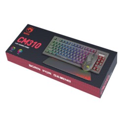 Marvo CM310 EN RGB zestaw klawiatura przewodowa (USB) US, czarna + mysz i podkładka dla graczy, do gry, membranowa rodzaj podświ