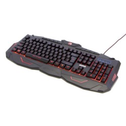 Marvo KM400 zestaw klawiatura przewodowa (USB) CZ/SK, czarna + mysz i podkładka dla graczy, do gry, membranowa rodzaj podświetlo