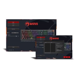 Marvo KG917 klawiatura przewodowa (USB) US, czarna mechaniczna