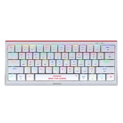 Marvo HECATE 61R klawiatura przewodowa (USB) US, biała mechaniczna