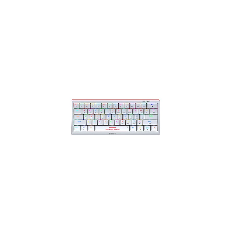Marvo HECATE 61R klawiatura przewodowa (USB) US, biała mechaniczna