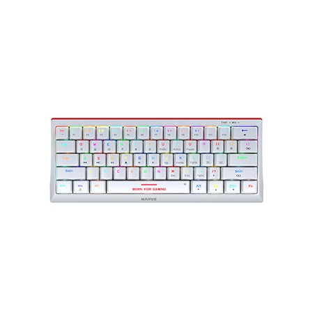 Marvo HECATE 61R klawiatura przewodowa (USB) US, biała mechaniczna