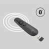 Prezenter bezprzewodowy R500s, 2.4Ghz+Bluetooth, szara, Logitech
