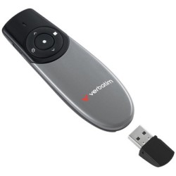 Bezprzewodowy prezenter Focus, 2.4Ghz, szaro czarny, Verbatim