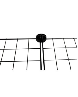 C&C Klatka modułowa dla świnki morskiej, królika, jeża 145x75 cm (4x2) - srebrno-szara