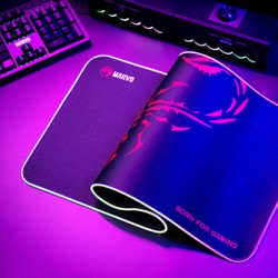 RGB Podkładka pod mysz, SCORP XL, czarna, 800 x 300 mm, 4 mm, Marvo, Hub USB