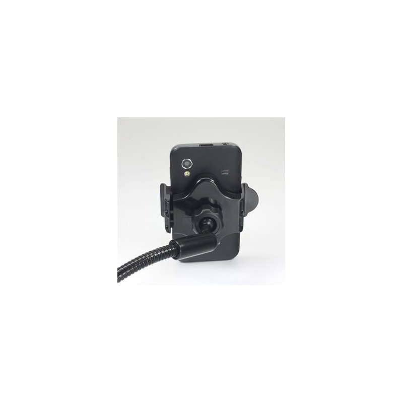 Uchwyt mobilu,PDA,GPS Logo przegłubowy, do samochodu, regulowana szerokość, czarny, plastikowy, z portem USB 1,5A, czarna, telef