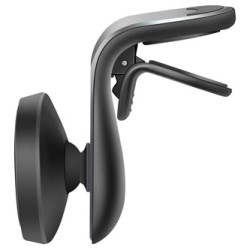 Magnetyczny uchwyt na telefon komórkowy CH-127 Defender do samochodu, ventGrip, czarno-srebrny, plastikowy, na kratkę wentylacyj