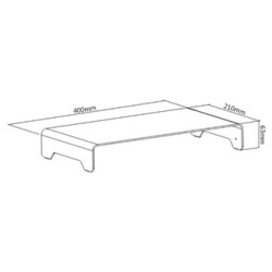 Powerton ERGO MINIMAL Podstawa pod monitor, srebrny, ergo