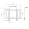 Uchwyt TV KL22G-22F, 23"-42", 35 kg max, 50x50-200x200 VESA, 20,5mm, czarny