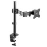 ULTRADESK SKELETON Single Regulowany uchwyt na monitor, czarny, 2-9KG, mocowanie na zacisk, 17"-30", 75x75/100x100
