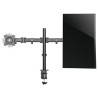 ULTRADESK SKELETON Double Regulowany uchwyt na 2 monitory, czarny, 16KG, mocowanie na zacisk, 17"-30", 75x75/100x100