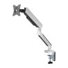 ULTRADESK OFFSHOOT Single Regulowany uchwyt na monitor, biały, 9KG, mocowanie na zacisk, 17"-32", 75x75/100x100