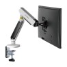 ULTRADESK OFFSHOOT Single Regulowany uchwyt na monitor, biały, 9KG, mocowanie na zacisk, 17"-32", 75x75/100x100