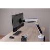 ULTRADESK OFFSHOOT Single Regulowany uchwyt na monitor, biały, 9KG, mocowanie na zacisk, 17"-32", 75x75/100x100