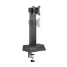 Powerton ERGO LEVION Uchwyt monitora z automatycznie regulowaną wysokością, czarna, 10KG, zacisk, 17"-32", ładowarka indukcyjna