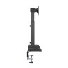 Powerton ERGO LEVION Uchwyt monitora z automatycznie regulowaną wysokością, czarna, 10KG, zacisk, 17"-32", ładowarka indukcyjna