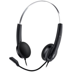 Genius HS-220U słuchawki z mikrofonem, przewodowa, czarna, 2.0, zamykane, USB