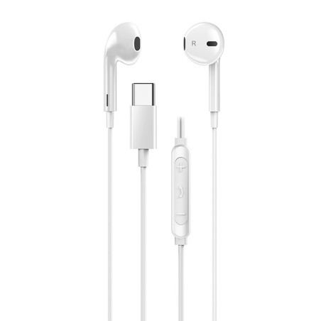 Genius HS-M365 słuchawki z mikrofonem, biała, 2.0, douszne, USB Type-C