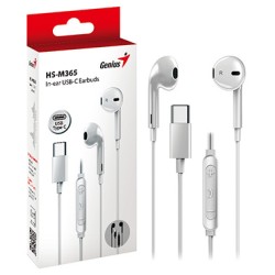 Genius HS-M365 słuchawki z mikrofonem, biała, 2.0, douszne, USB Type-C