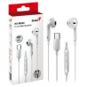 Genius HS-M365 słuchawki z mikrofonem, biała, 2.0, douszne, USB Type-C