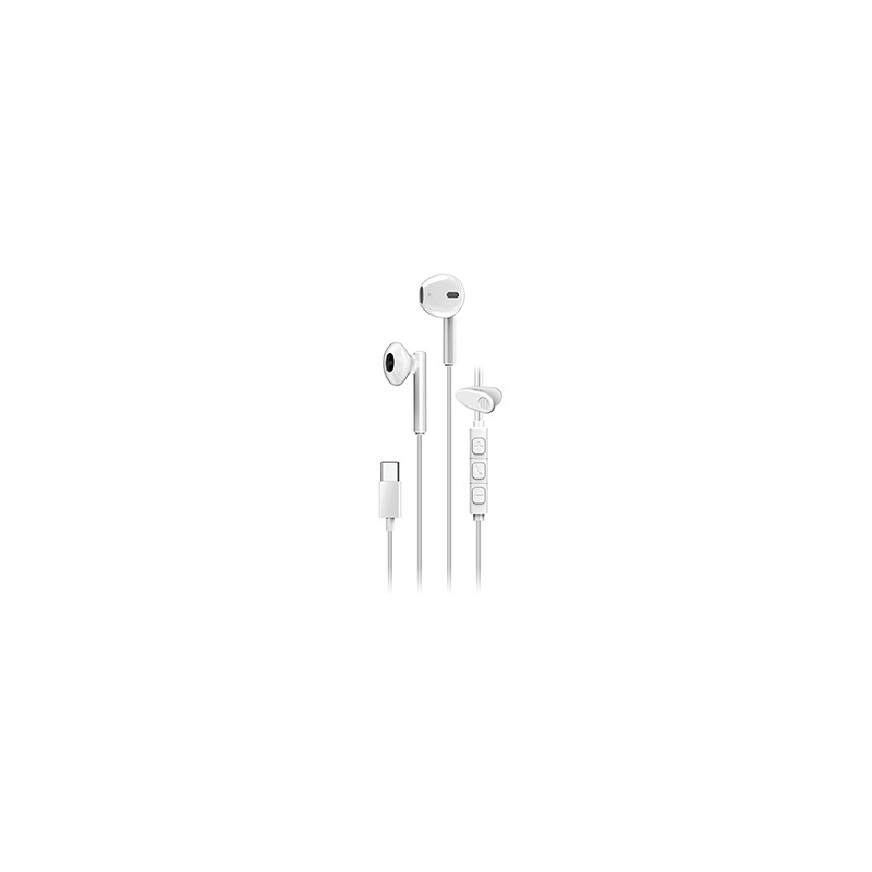 Genius HS-M366 słuchawki z mikrofonem, biała, douszne, USB Type-C
