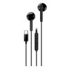 Genius HS-M366 słuchawki z mikrofonem, czarna, 360°obrotowy klips, USB Type-C