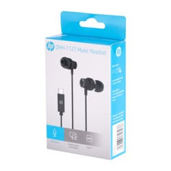 HP DHH-1127 słuchawki z mikrofonem, przewodowa, czarna, USB-C
