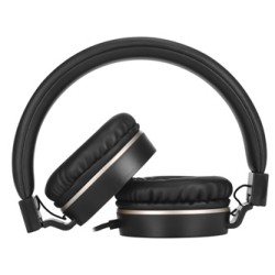 HP DHH-1206 Black słuchawki z mikrofonem, przewodowa, czarno-złota, klasyczna typ 3,5mm jack
