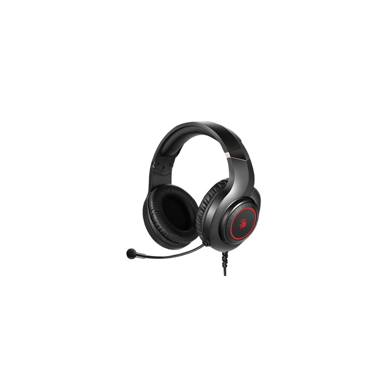 A4Tech Bloody G220 słuchawki z mikrofonem, przewodowa, czarna, słuchawki, podświetlane typ 3.5 mm jack + USB