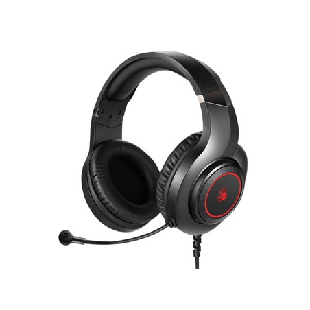 A4Tech Bloody G220 słuchawki z mikrofonem, przewodowa, czarna, słuchawki, podświetlane typ 3.5 mm jack + USB