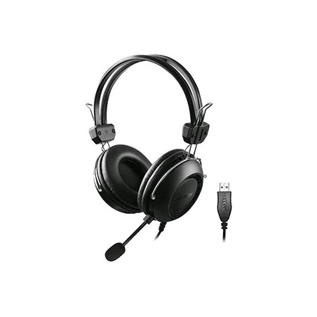 A4Tech HU-35 Gaming Headset, słuchawki z mikrofonem, przewodowa, czarna, USB