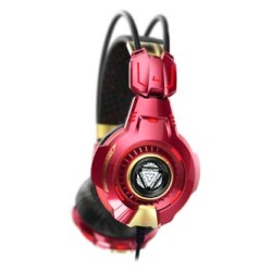 E-blue IRON MAN EHS903 Gaming Headset, słuchawki z mikrofonem, przewodowa, czerwona, uszkodzone opakowanie, 3.5 mm jack + USB
