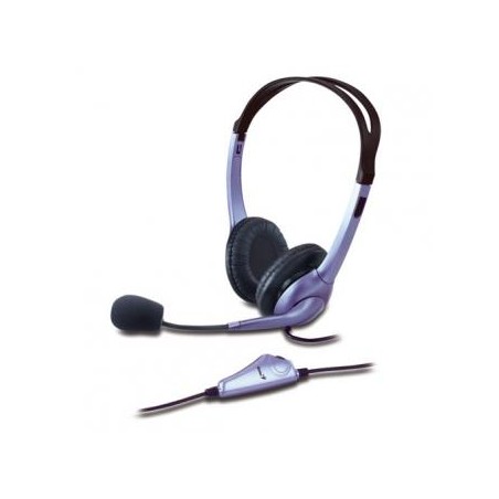 Genius HS-04S słuchawki z mikrofonem, przewodowa, czarno-srebrna, 2x 3.5 mm jack