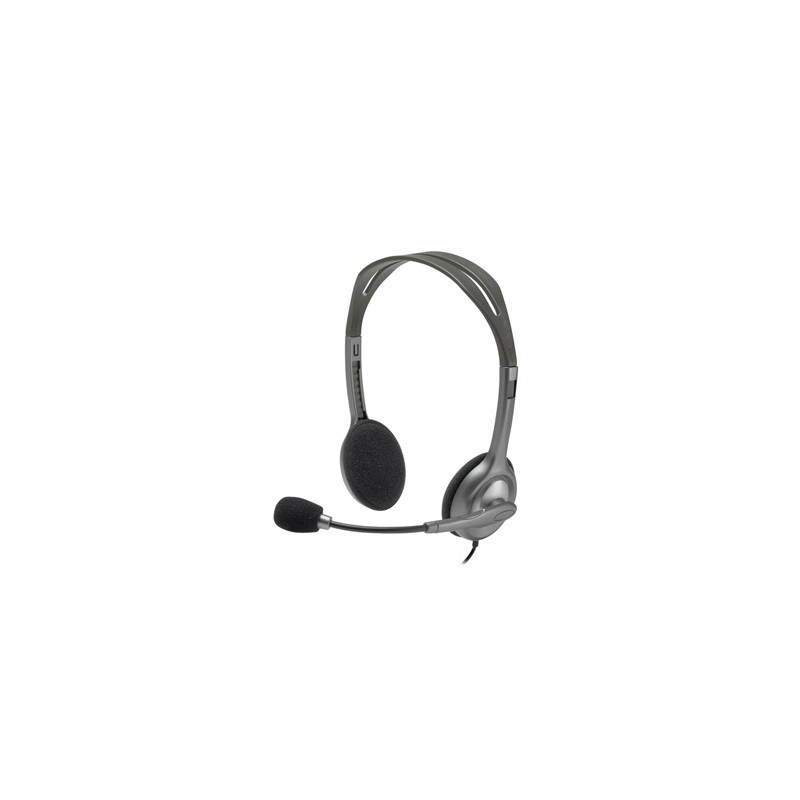 Logitech Stereo H110 słuchawki z mikrofonem, przewodowa, szara