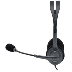 Logitech Stereo H111 słuchawki z mikrofonem, przewodowa, czarna