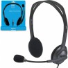 Logitech Stereo H111 słuchawki z mikrofonem, przewodowa, czarna