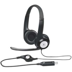 Logitech Stereo H390 słuchawki z mikrofonem, przewodowa, czarna, USB