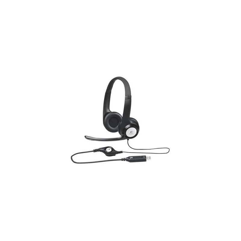 Logitech Stereo H390 słuchawki z mikrofonem, przewodowa, czarna, USB