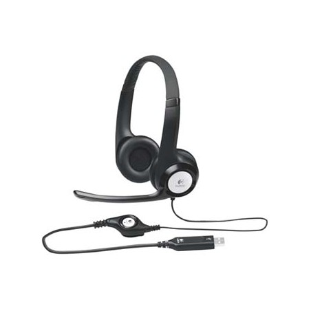 Logitech Stereo H390 słuchawki z mikrofonem, przewodowa, czarna, USB