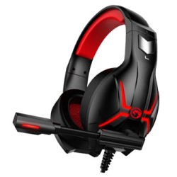 Marvo HG8928 słuchawki z mikrofonem, przewodowa, czarna, podświetlana typ 3.5 mm jack + rozdvojka