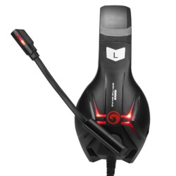 Marvo HG8928 słuchawki z mikrofonem, przewodowa, czarna, podświetlana typ 3.5 mm jack + rozdvojka