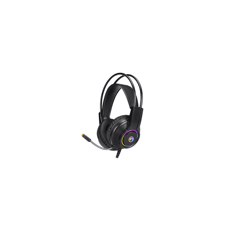 Marvo HG8935 słuchawki z mikrofonem, przewodowa, czarna, podświetlona, USB